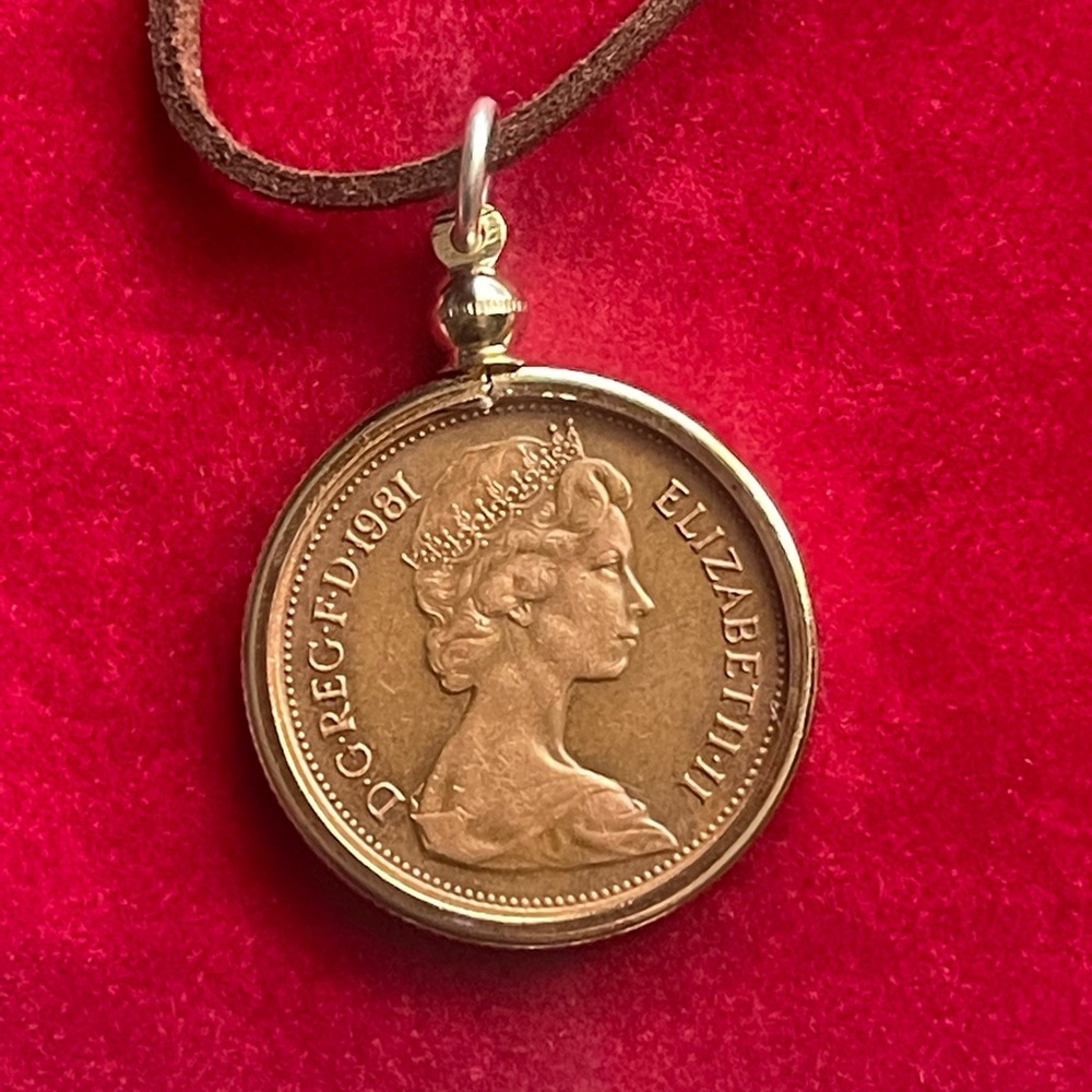 British Coin Pendant Necklace